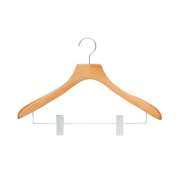 （まとめ）ニーズ 木製ハンガーS/STYLEMサイズ クリップタイプ H-6431 1本[x5]