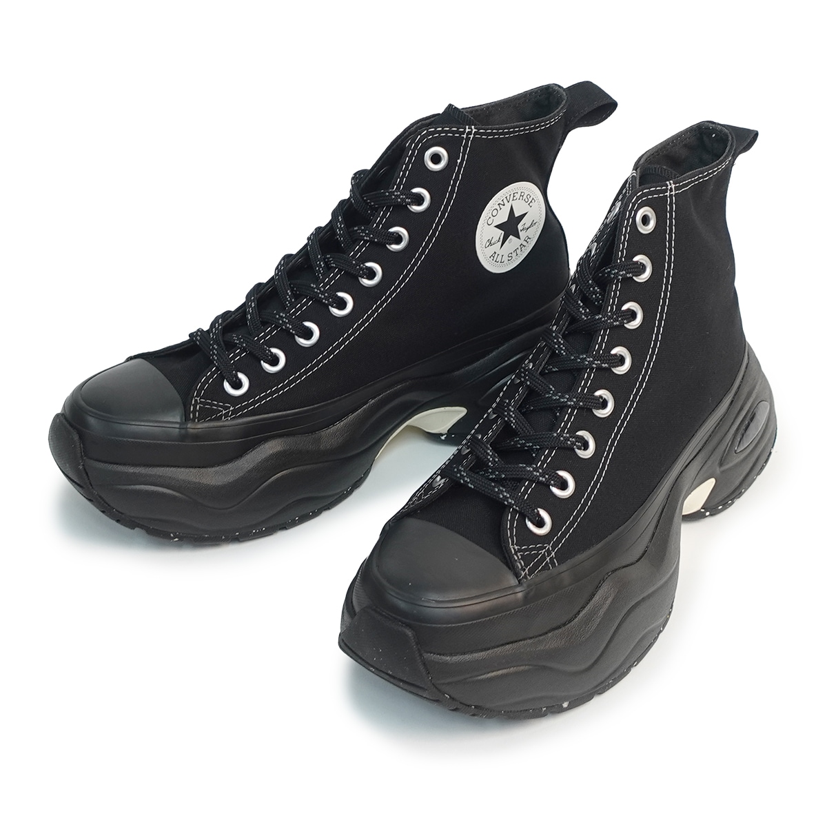 スニーカー メンズ レディース ハイカット 厚底 オールスター (R) サージトレーナー HI ブラック/ブラック ALL STAR (R) SURGETRAINER H