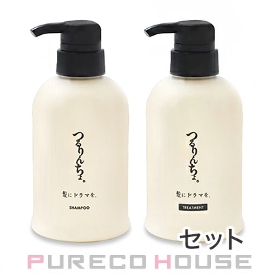 髪にドラマを つるりんちょ 熱処理メニュー用シャンプー 400ml + トリートメント 380g 【セット】