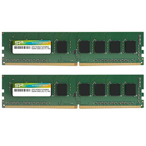 シリコンパワー SP Silicon PowerデスクPC用メモリ DDR4-2400(PC4-19200) 16GB×2枚 288Pin 1.2V CL17 SP032GBLFU240B22