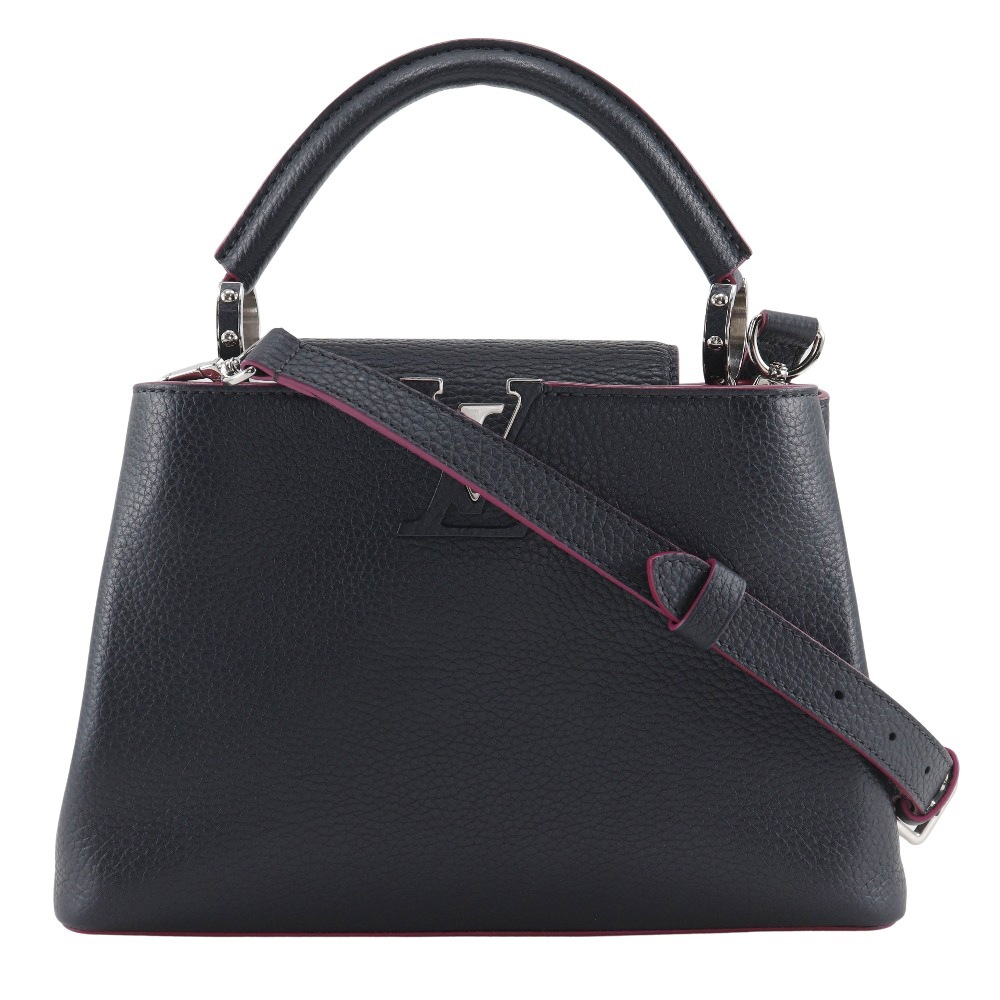 カプシーヌBB パルナセア 2WAYショルダー M94517 ハンドバッグ トリヨンレザー コバルト フューシャ 紺 ピンク TR1124 レディース 中古品 Aランク