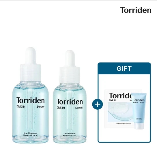 [2点セット] ダイブイン ヒアルロン酸 セラム 50ml+セラム 40ml (+クリーム 20ml+マルチパッド 10枚入 1個) 1+1 韓国 人気 化粧品 クリーム 美容液