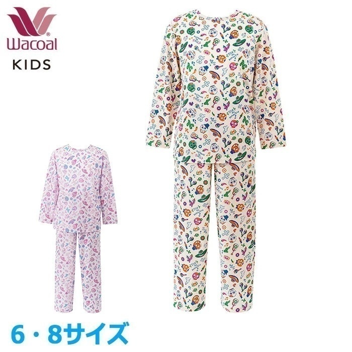 ワコール Wacoal キッズパジャマ 男女児兼用パジャマ (6サイズ 8サイズ) やわらか綿１００％天竺素材 メール便1点まで CTR135 【F】 5,534円