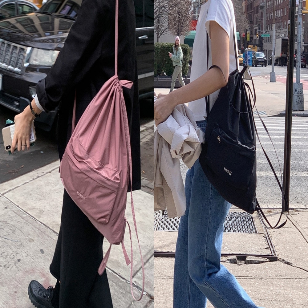 Qoo10] haag a string backpack/ユニ : バッグ・雑貨