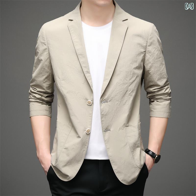 ビジネス　スーツ　ジャケット ピエールカルダン 秋 ビジネス カジュアル スーツ メンズ スリム スモール 無地 シングル ジャケット 紳士服