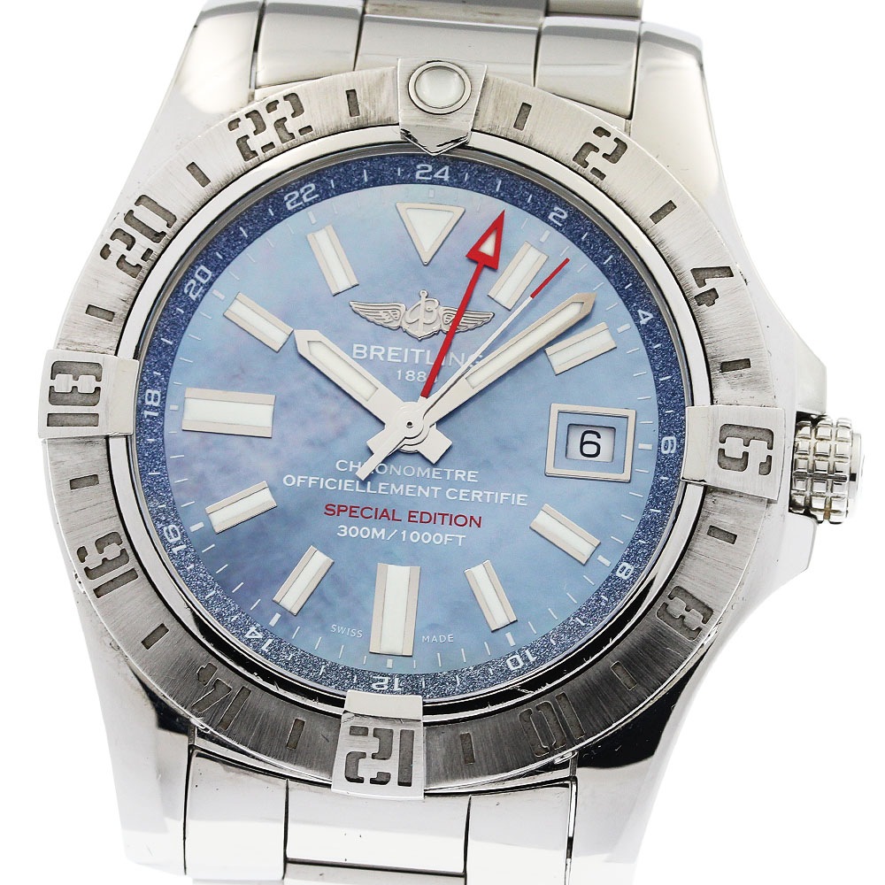ブライトリング BREITLING A32390 アベンジャーII GMT デイト 自動巻き メンズ 保証書付き_959560【中古】