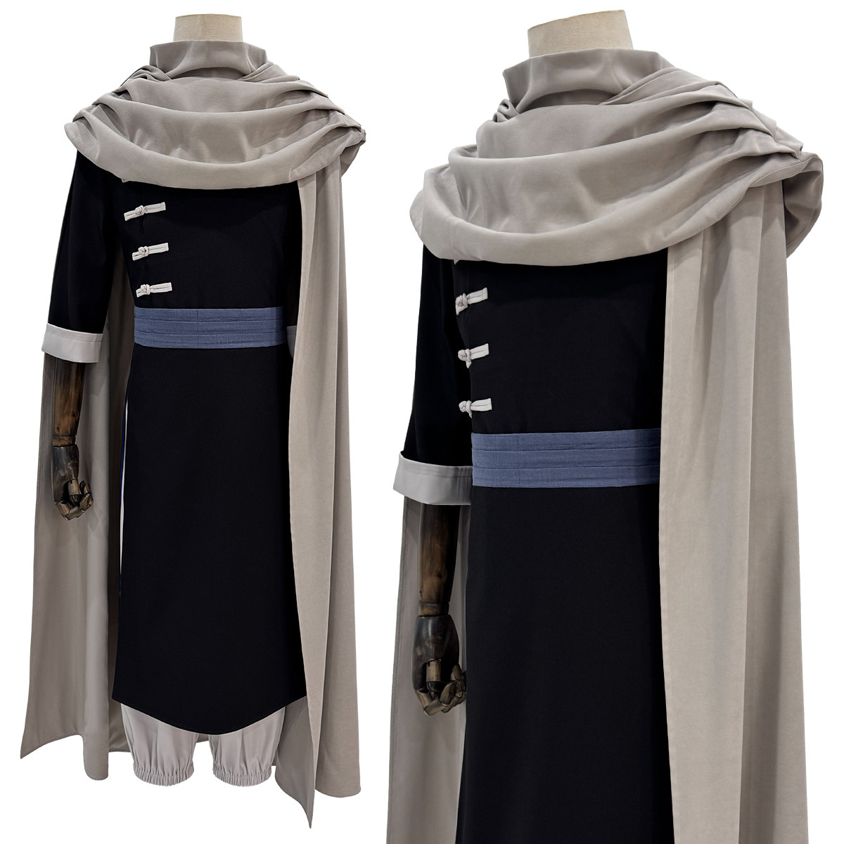 [2026 新作]HOLOUNCOSER 銀魂 神威 コスプレ 夜兎族 春雨第七師団 マント ドレープ チャイナ服 フルセット C服 仮装 ハロウィン アニメ