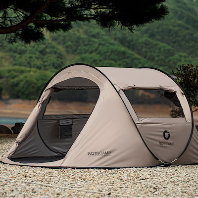 Amazon | With Molly Roti Camp 5秒でセットアップできるヘキサゴンワンタッチテント 4～5人用 日焼け [並行収入]  270(W)x220(D)x165(H)cm | With Molly | サンシェード・シェルター