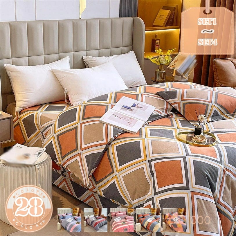 クーポン 姫系 布団カバー 4点セット ダブル シングル 掛け布団カバー フラットシーツ 綿100％ 洋式 可愛い 敷き布団カバー おしゃれ 柔らかい 肌に優しい 田園風 花柄プリント ファスナー式