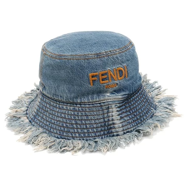 FENDI帽子 ハット バケットハット バケハ ブルー メンズ レディース FXQ963 AN9J F0RU7