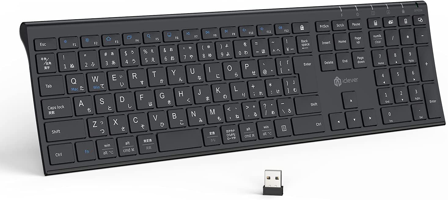 【本日限定価格】 iClever GKJ35Bブラック 日本語説明書付き オフィス自宅最適 Wind
