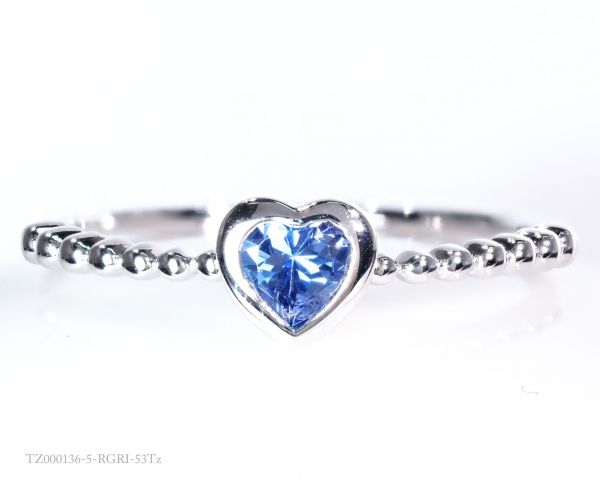18金 天然石 タンザナイト リング 指輪 ハート シンプル プレゼント 最高 刻印有 74