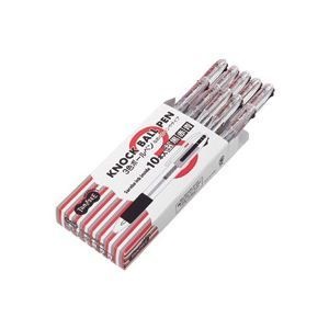 （まとめ） TANOSEE ノック式油性3色ボールペン（なめらかインク） 0.7mm 1セット（10本） 2セット