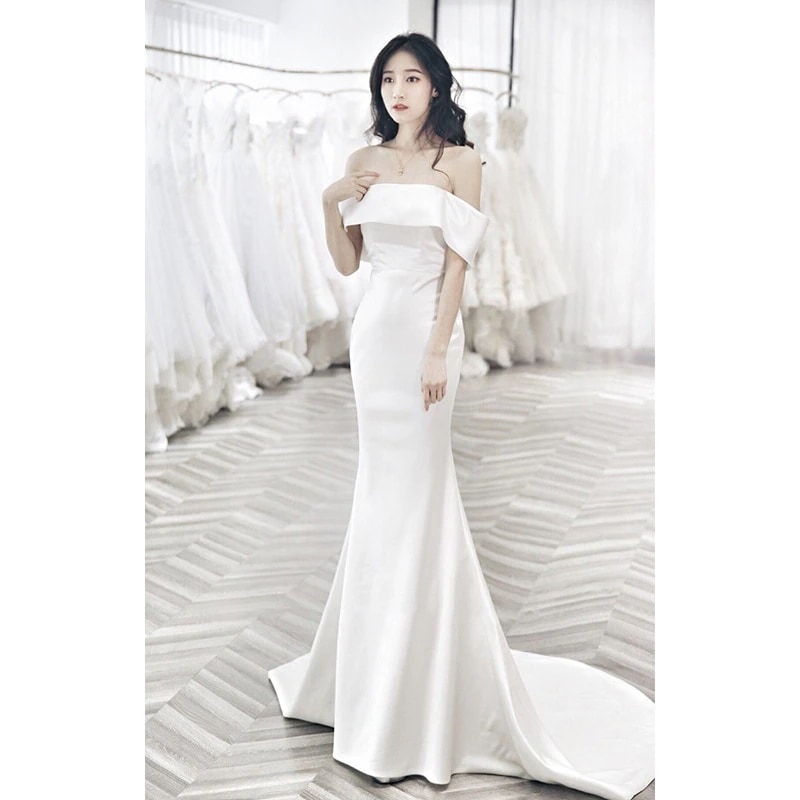 パーティードレス2024大人気 新作 高級感 気質 ワンピース 花嫁ロングドレス 結婚式ワンピース 結婚式 ドレス ウェディングドレス 白 ロングドレス 韓国ファッション79
