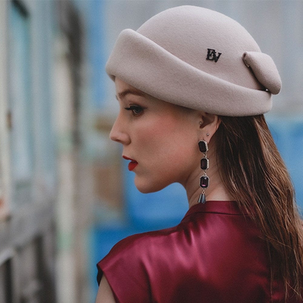 エバンスオードリーハット_ベージュ