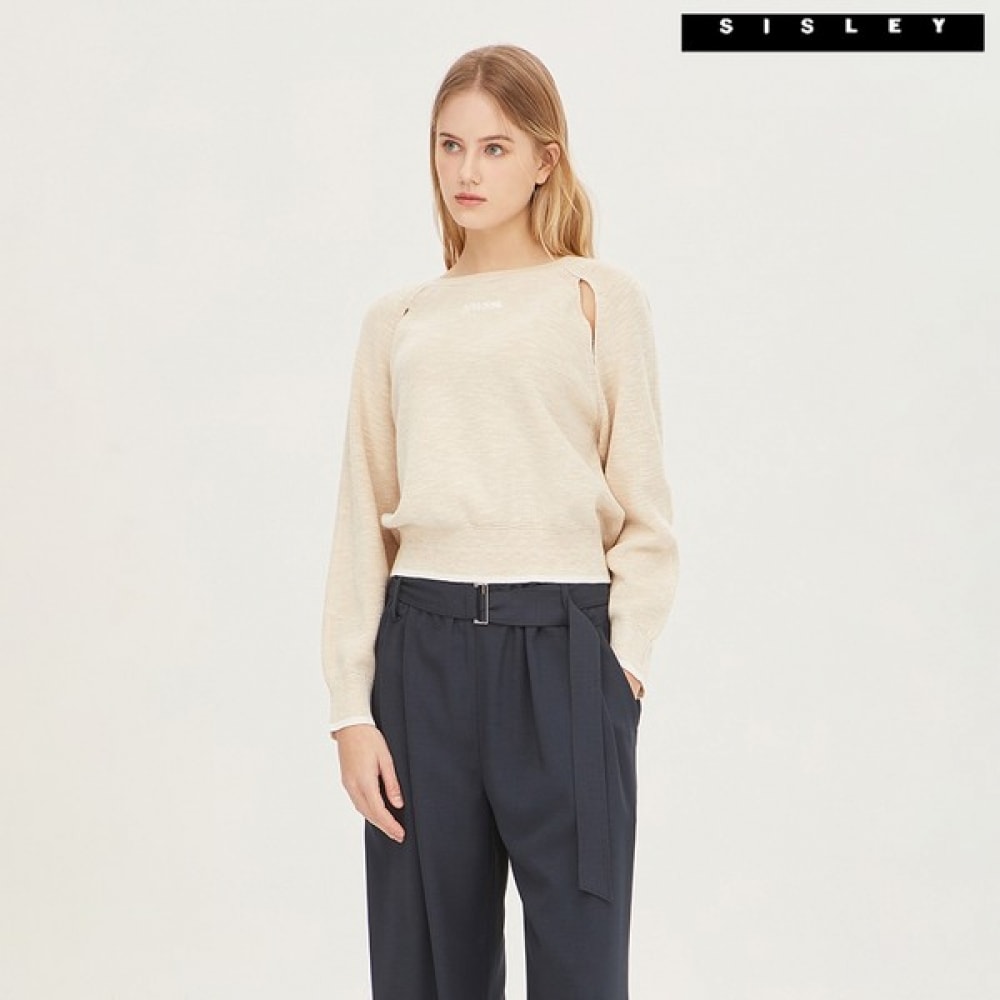 (シスレー) シスレーラグランカットアウトニット SAKP11311_BE