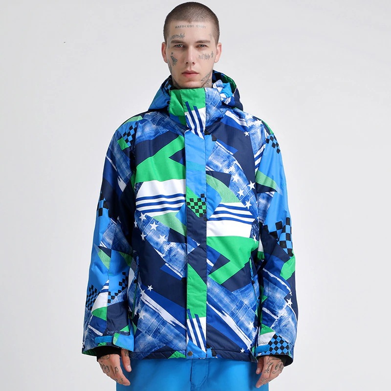 スノーボードウェア ジャケット 単品 レディース フード付き チェック柄 幾何柄 配色 スノーウェア スキーウェア スノボ おしゃれ 防風防水防雪防寒保温通気 耐摩擦 韓国 Snowboardwear