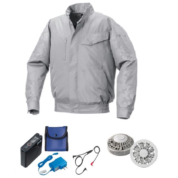 KU92000 空調服 ポリ製 FAN2200G/LISUPER1 グレーxグレーエンボス LL