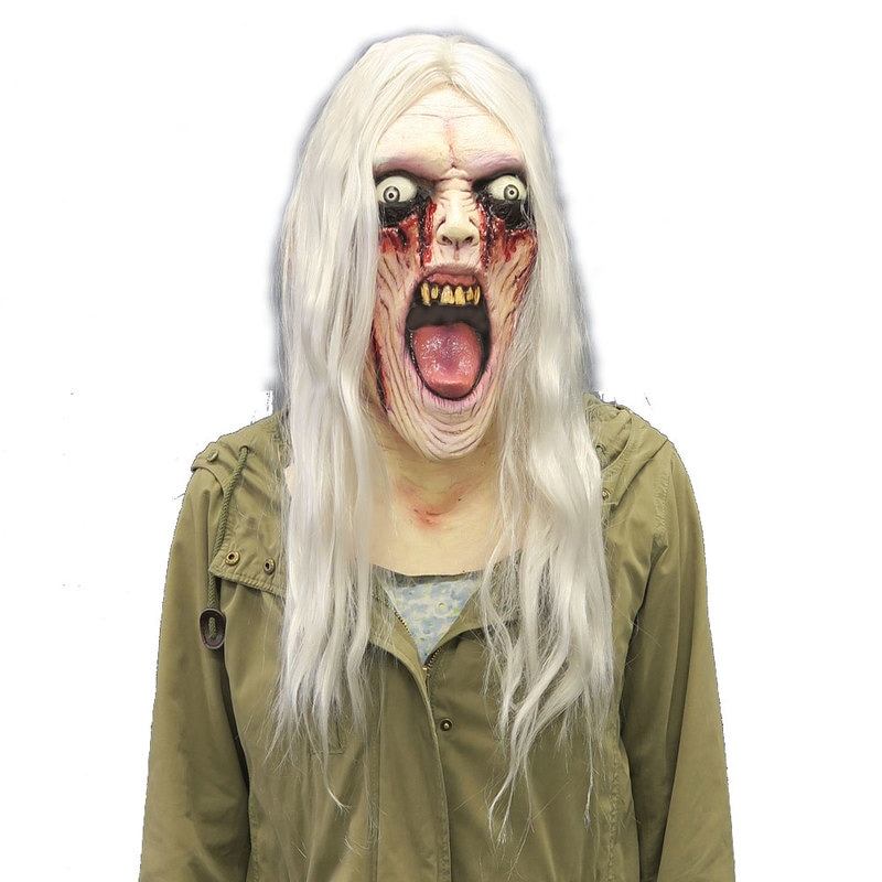 コスプレ 仮装 ゾンビ老婆マスク 【 コスプレ 衣装 ハロウィン パーティーグッズ おもしろ かぶりもの 怖い マスク おもしろマスク プチ仮装 変装グッズ 面白マスク ハロウィン 衣装 ホラーマスク