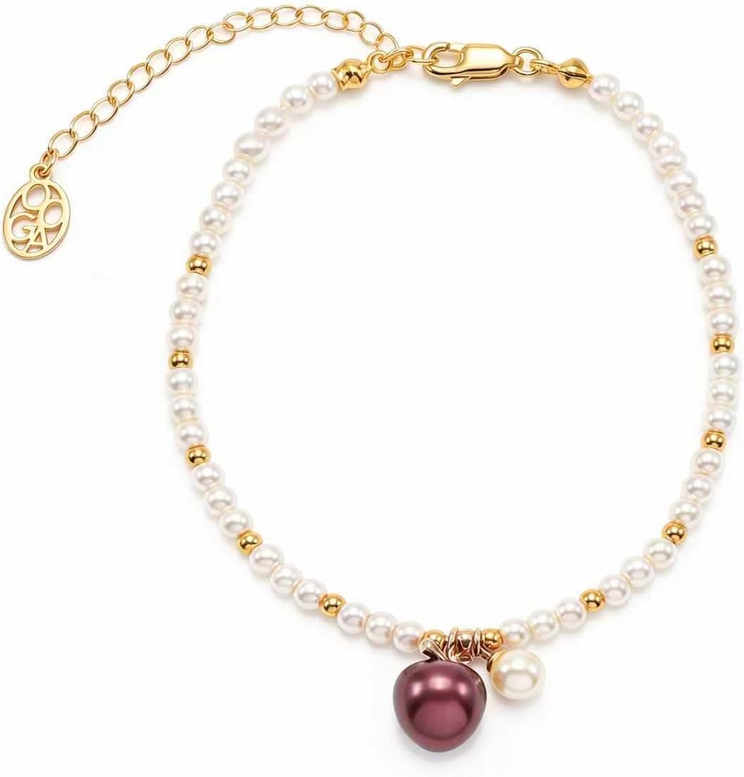 18Kパールブレスレット 長さ調整可能