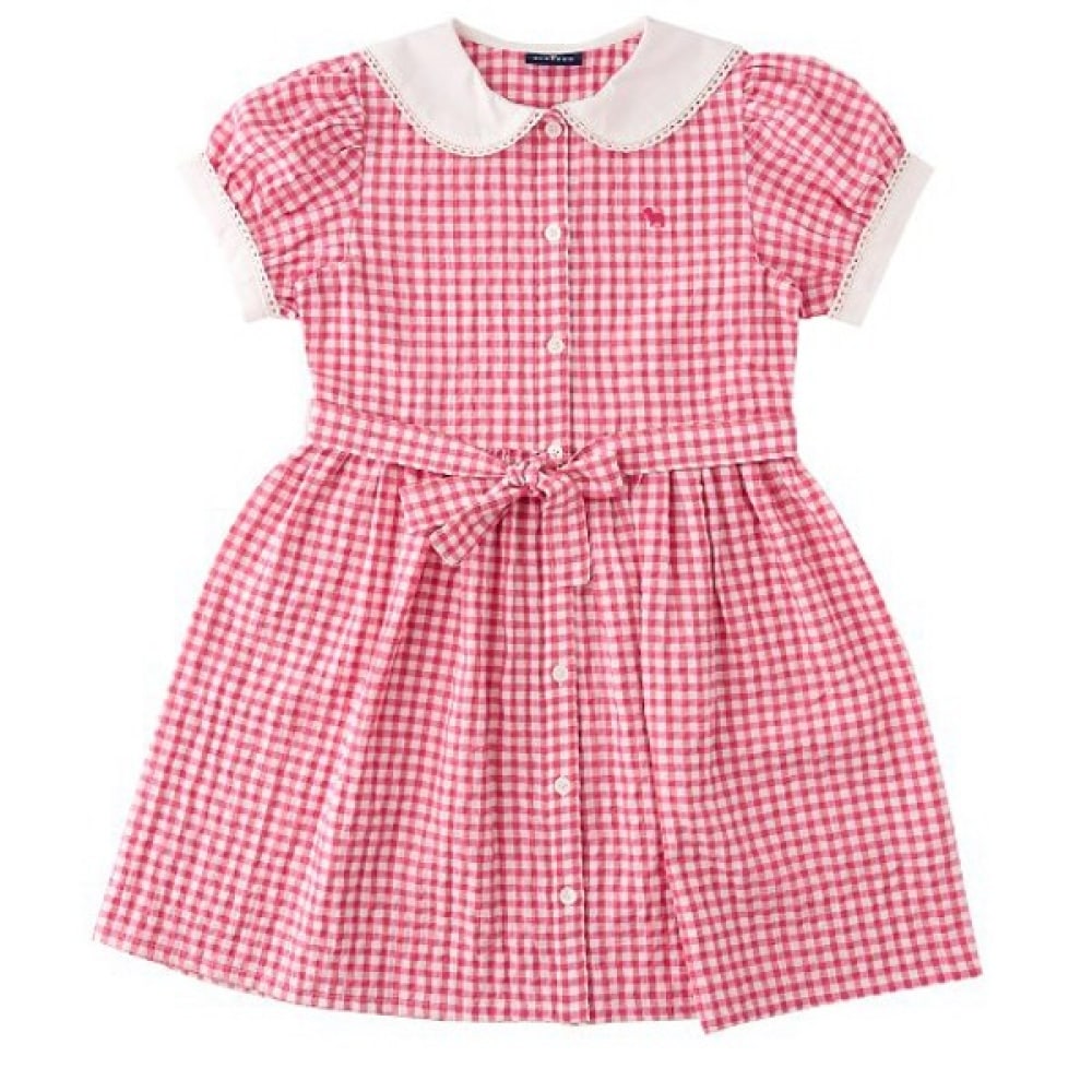 [ブルードッグ] チェックパフドレス (24315-400-50) _PK