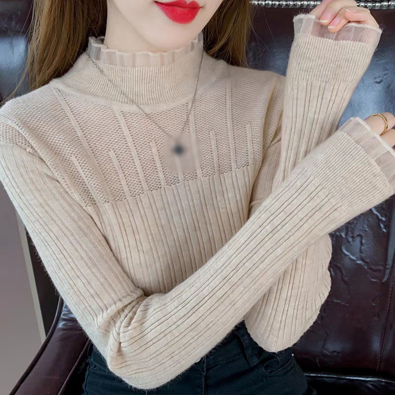 ニット レディース セーター トップス カットソー 切り替え 透かし編み れいめ 薄手 着せ オシャレ カジュアル 可愛い きれいめ オフィス 通勤 リブ 暖か フェミニン インナー お出かけ 春秋冬