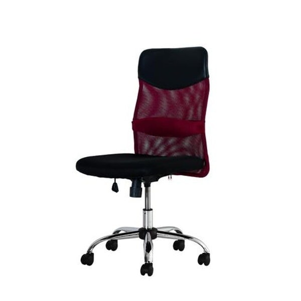 Netforce SSP-M-W-RD レッド S-shape(エスシェイプ) オフィスチェア ミドルバック 肘なし メーカー直送