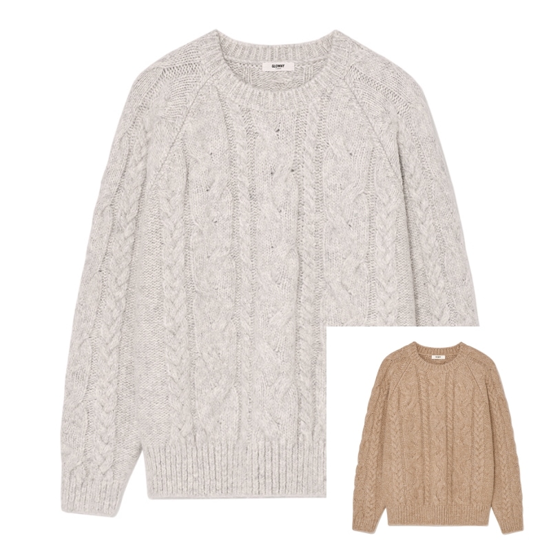 【GLOWNY】 G CABLE PULLOVER : 2COLORS