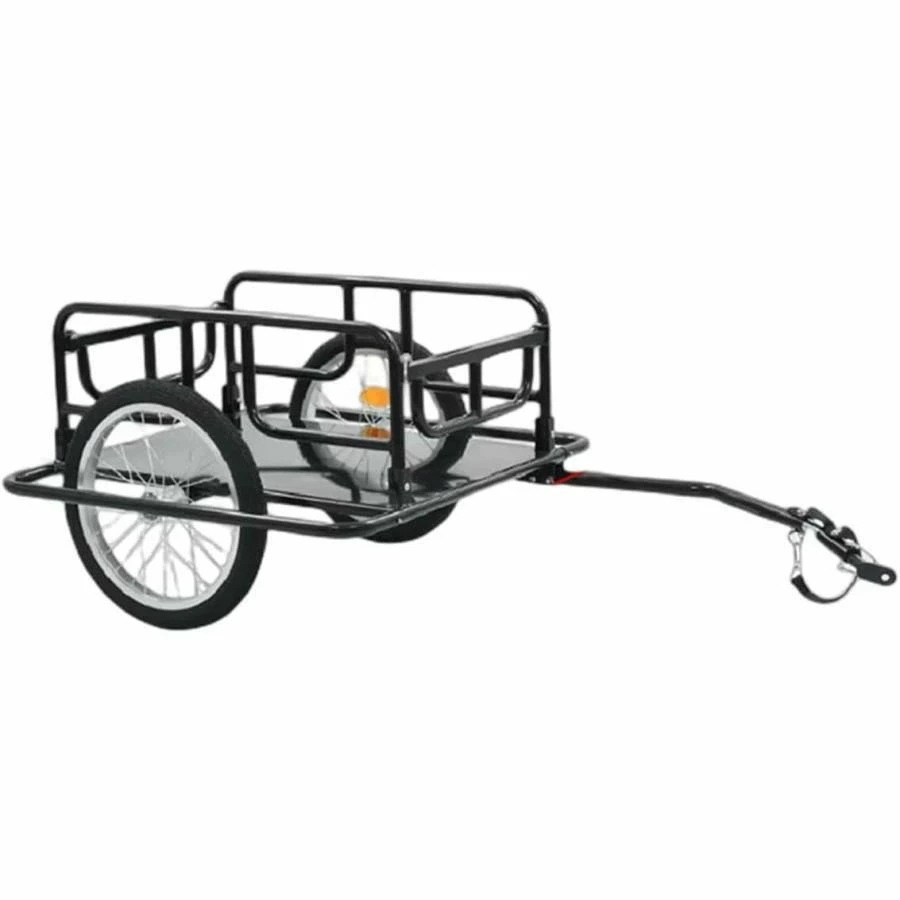 6月の特典自転車 トレーラー 折りたたみ式フレーム マルチユース サイクルトレーラー バイクトレーラー 自転車用リアカー 折り畳み式貨物自転車トレーラー ダブルホ