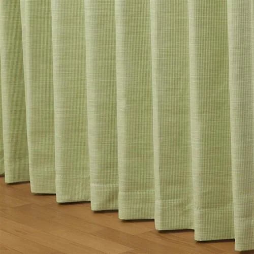 [100×178]遮光・防炎カーテンフーガ グリーン 2枚入 形状記憶加工 ウォッシャブル 6,603円