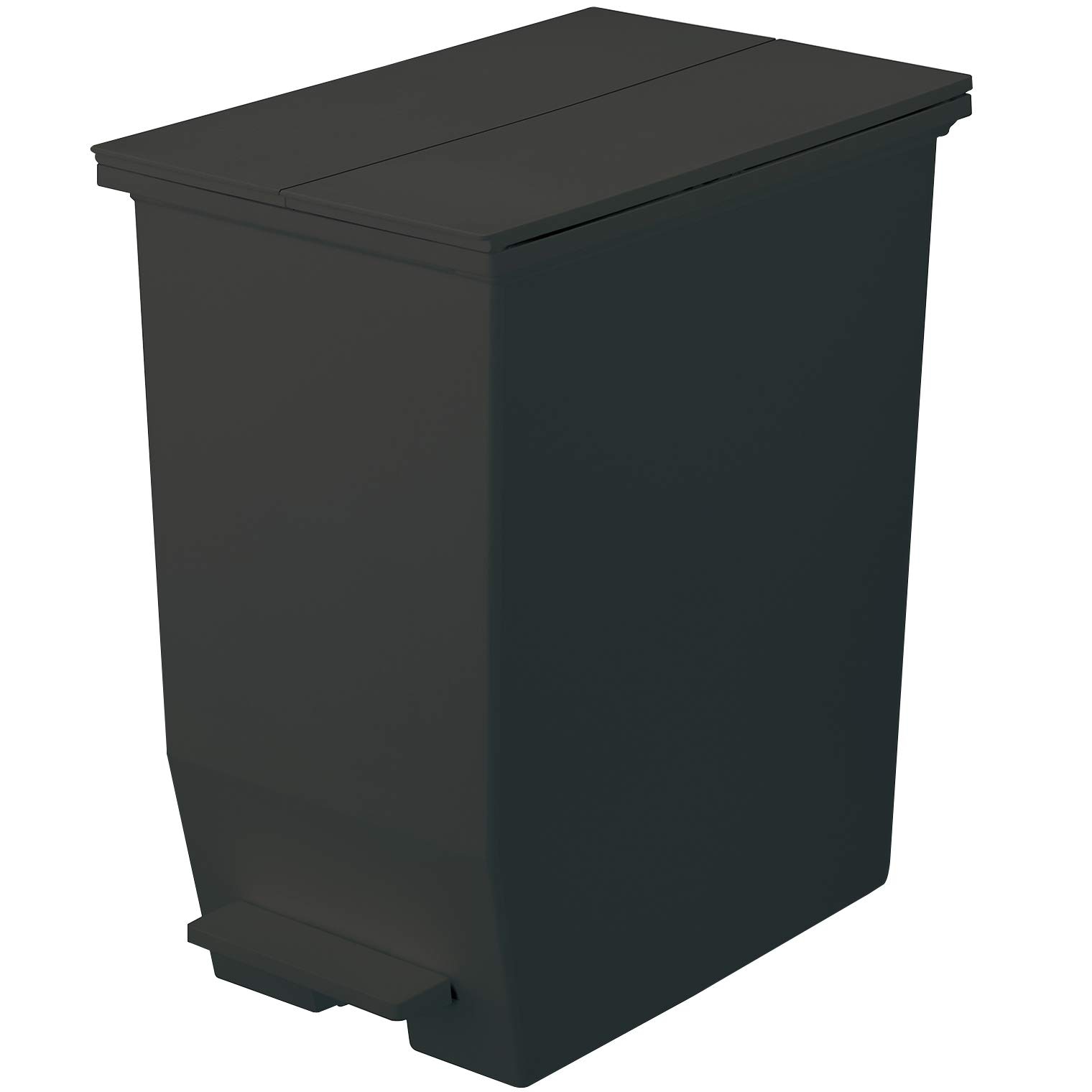 リス(RISU) ソロウ ゴミ箱 ふた付き 45L ブラック ペダルオープン 両開き 抗菌 加工 日本製 おしゃれ キッチン 分別 スリム キャスター付き ダストボックス 177470
