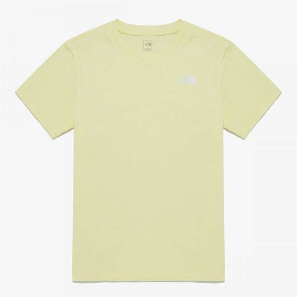 ノースフェイス レディースコットンベーシックTシャツ LIGHT YELLOW NT7UR30C