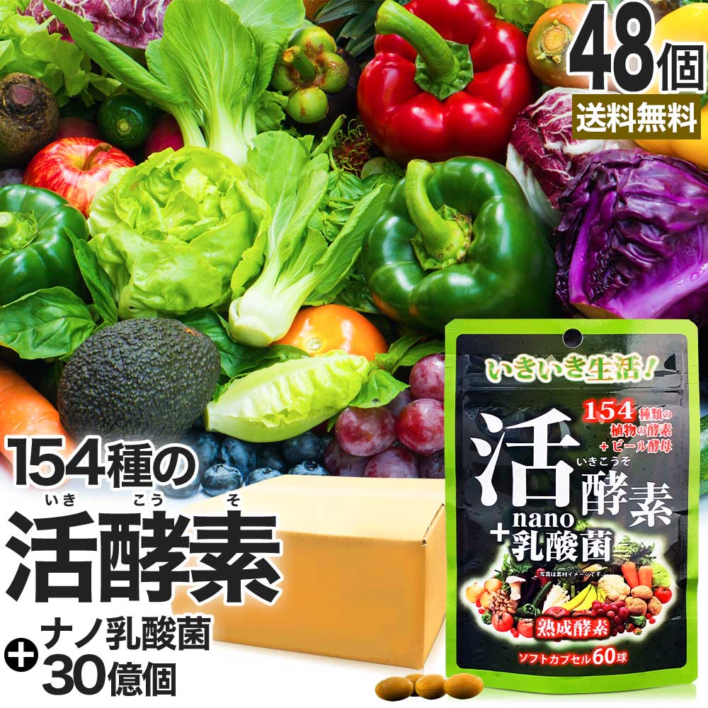 活酵素＋nano乳酸菌 60球*48個 約960-1440日分 サプリメント サプリ