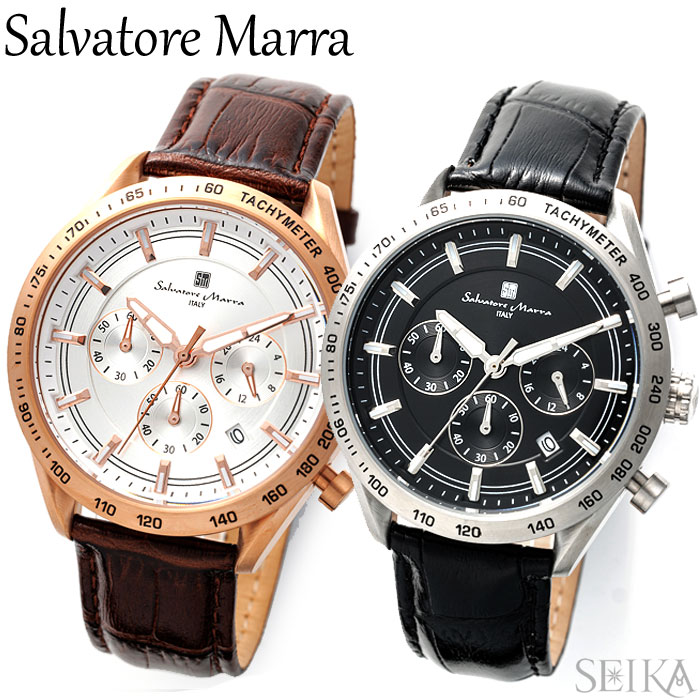 サルバトーレマーラ 腕時計 SM23104 メンズ クロノグラフ レザー ブランド Salvatore Marra 大人 ビジネス カジュアル