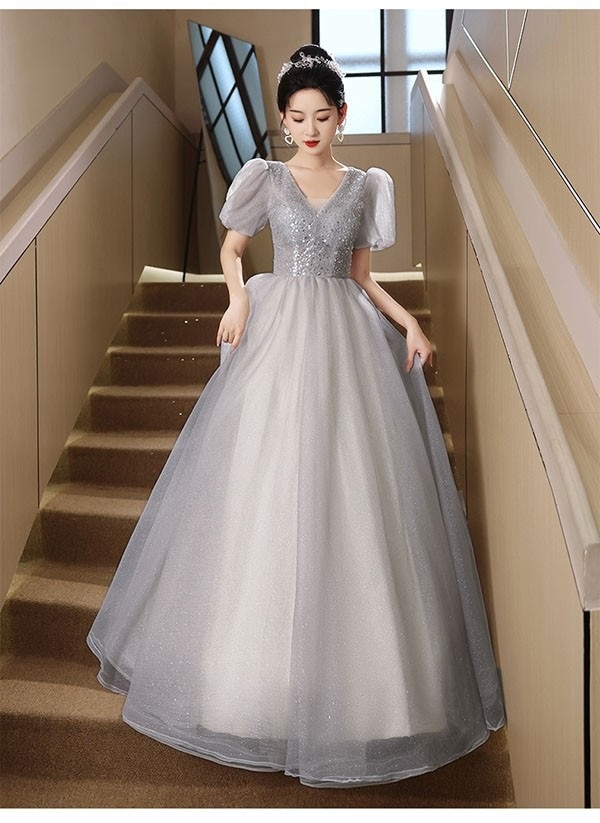 ワンピースドレスドレスAライン ワンピース パーティードレス 大きいサ 女子会 袖付き ピアノ ロング丈 ぽっちゃり 大人可愛い イブニングドレス ドレス ステージドレス 成人式 二次会 演奏会