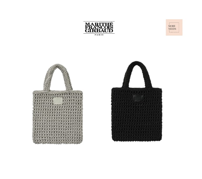 marithe francois girbaud CLASSIC LOGO MINI NET BAG 2colors ハンドメイドニットバッグ