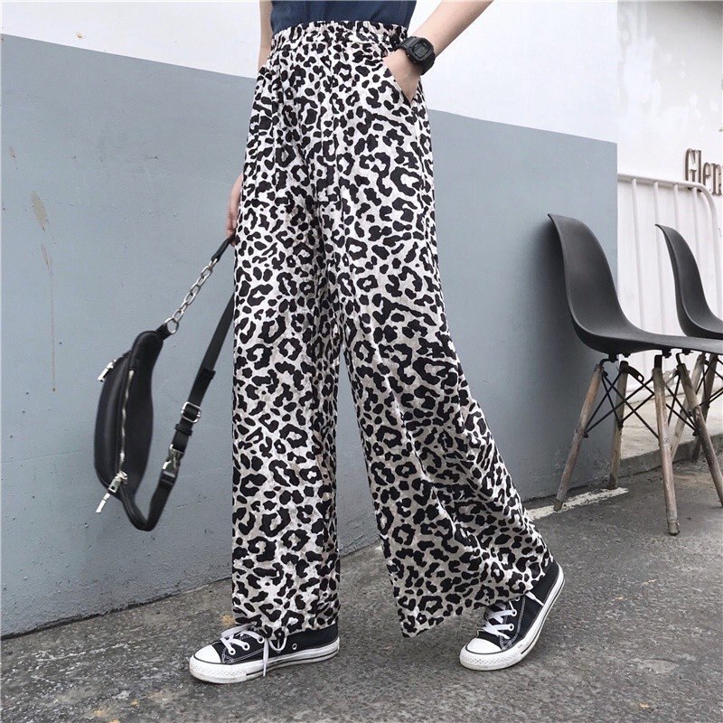 レオパード ベロア パンツ 韓版 オルチャン ストリート ヒョウ柄 原宿系 ボトムス ア