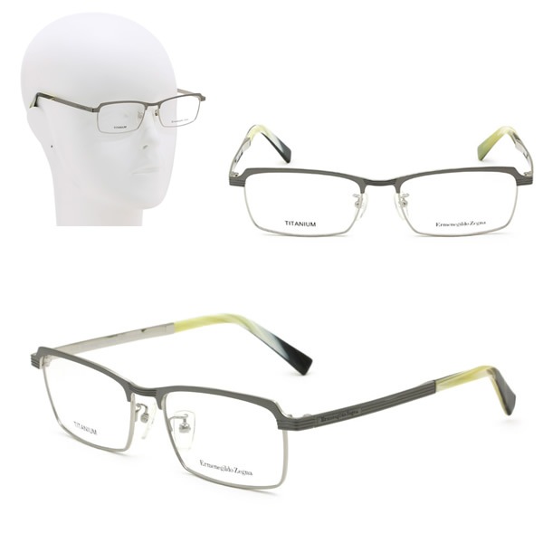 フレームのみ EZ5093-D/V 014 55 ガンメタル シルバー Ermenegildo Zegna メガネ 眼鏡 アジアンフィット