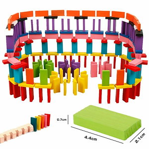 AISFA 積み木 ドミノ倒し ドミノ玩具 子供玩具 知育玩具 360枚 ギミック 仕掛け24種セット 木製 カラフル こども 誕生日 プレゼント クリスマスプレゼント 並べる用道具と収納袋 セット