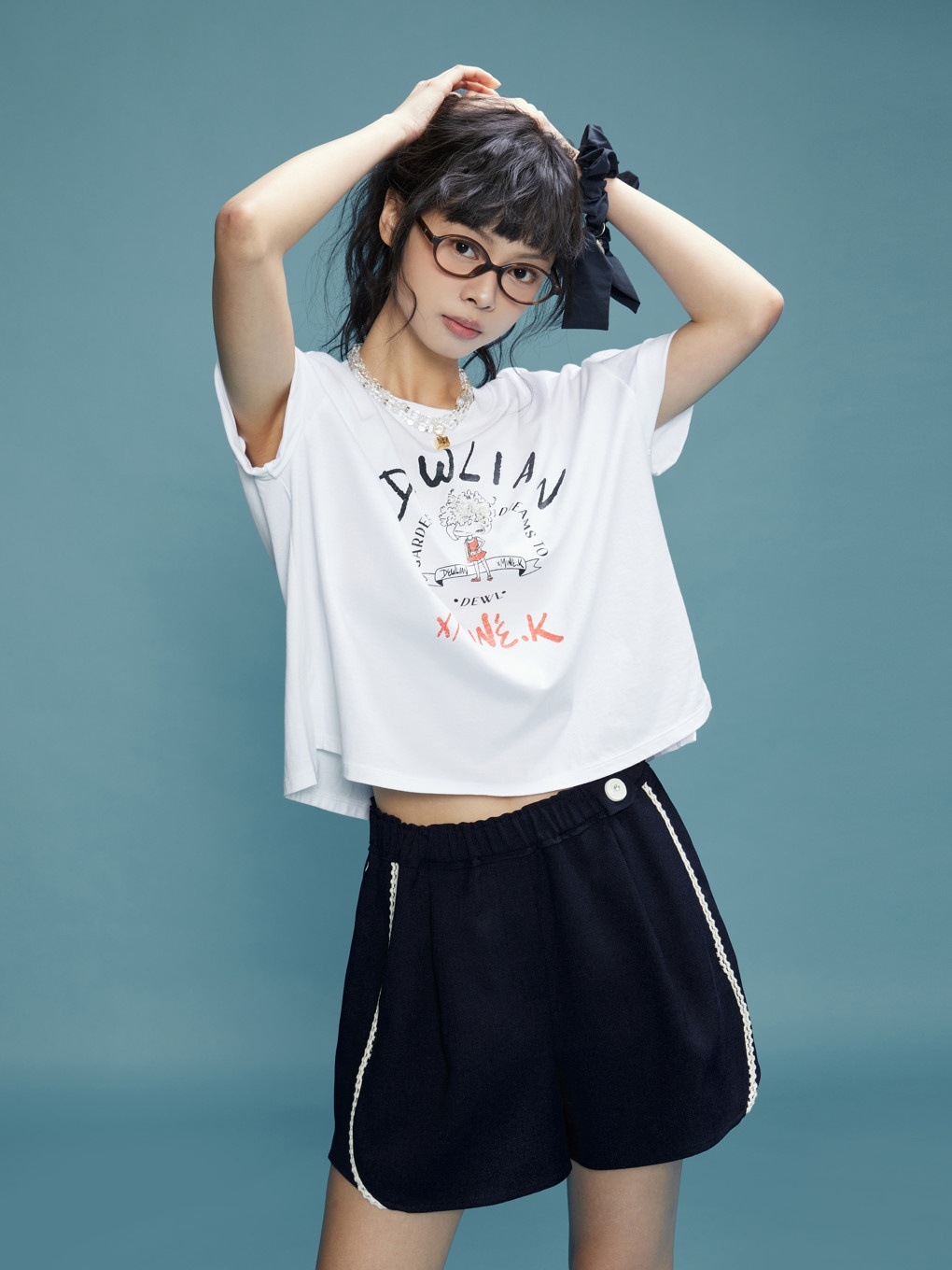 DEWL ビーディング·ティーシャツ