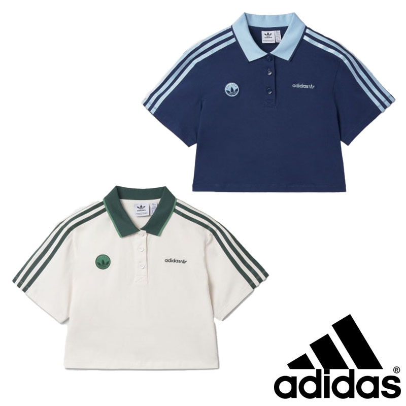 ADIDAS CROP POLO IX3555 IX3543 オープンカラー Tシャツ ポロシャツ 半袖 韓国 ファッション クロップ 安らかさ 女性用 7,462円
