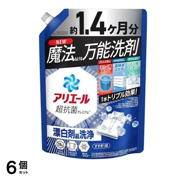 ジェル 超抗菌プレミアム 詰め替え用 超ジャンボ 1000g (約1.4ヶ月分) 6個セット