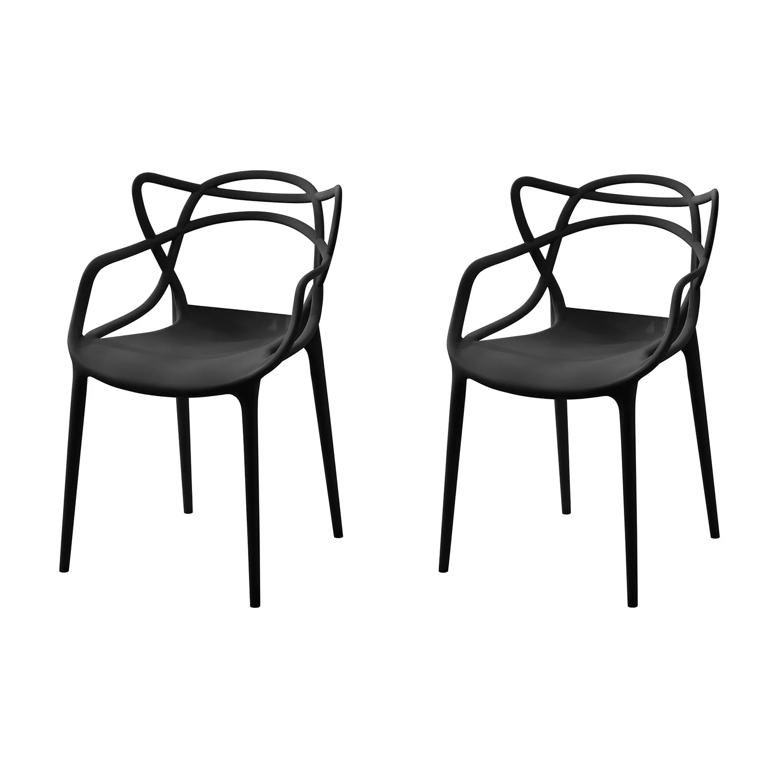 【304】【2脚】ダイニングチェア　強化ポリプロピレン おしゃれ 北欧家具 椅子　組み立て不要 省スペース 可愛外観　背もたれ付き 軽量 完成品 通気性よい シンプル 食卓椅子 モダン 学習 リビング