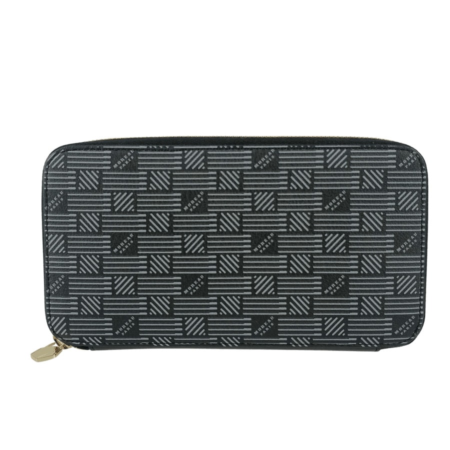 モローパリ 長財布 コンチネンタル ジップウォレット カーフレザー CONZIP LRGPRCALFBKBK ゴールド金具 ラウンドファスナー ブラック ロングウォレット【本物保証】