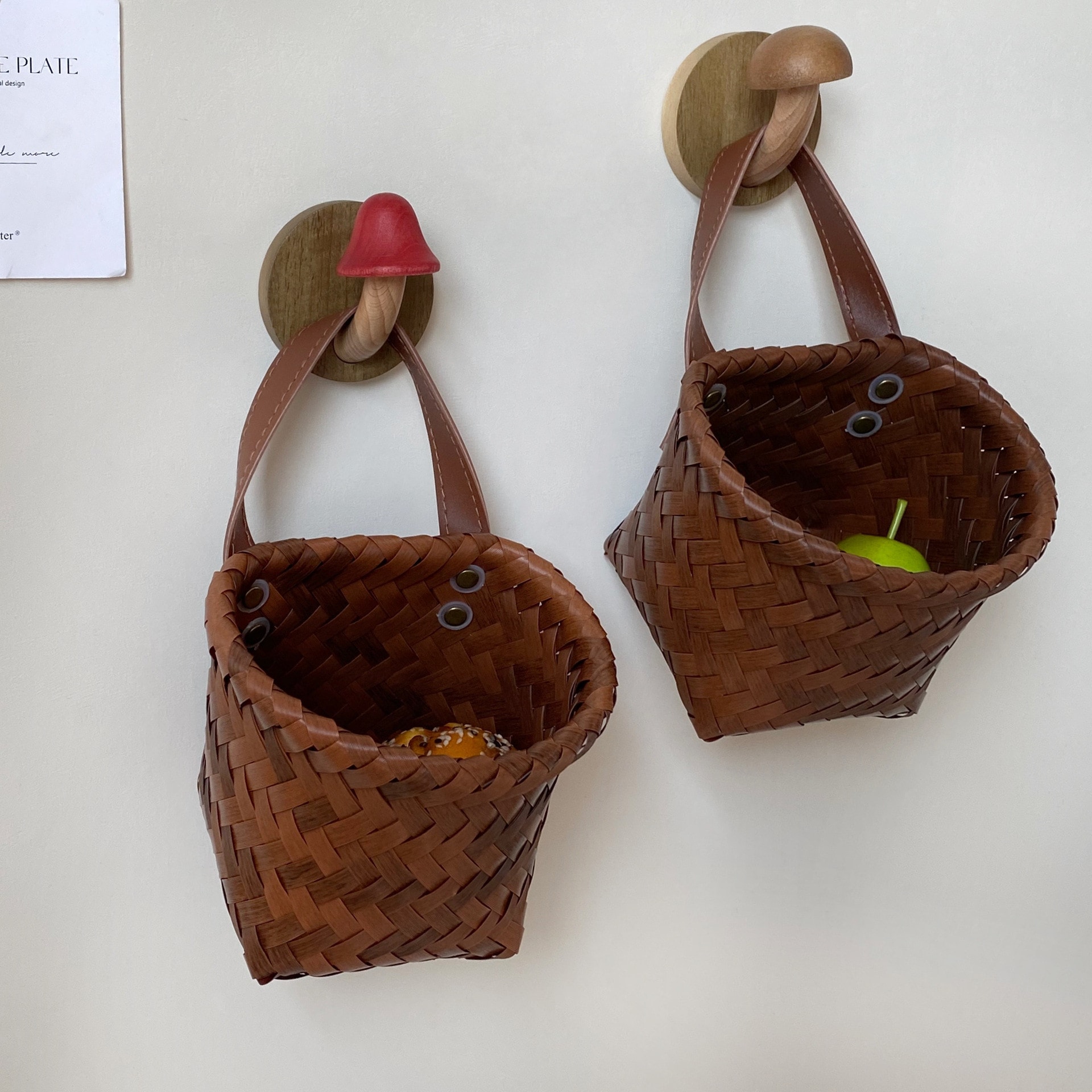 【20点セット】【送料無料】籐編み掛け壁収納バスケット収納バスケット小物収納バスケットレトロ小物バスケットフルーツバスケット編みかご野菜バスケット