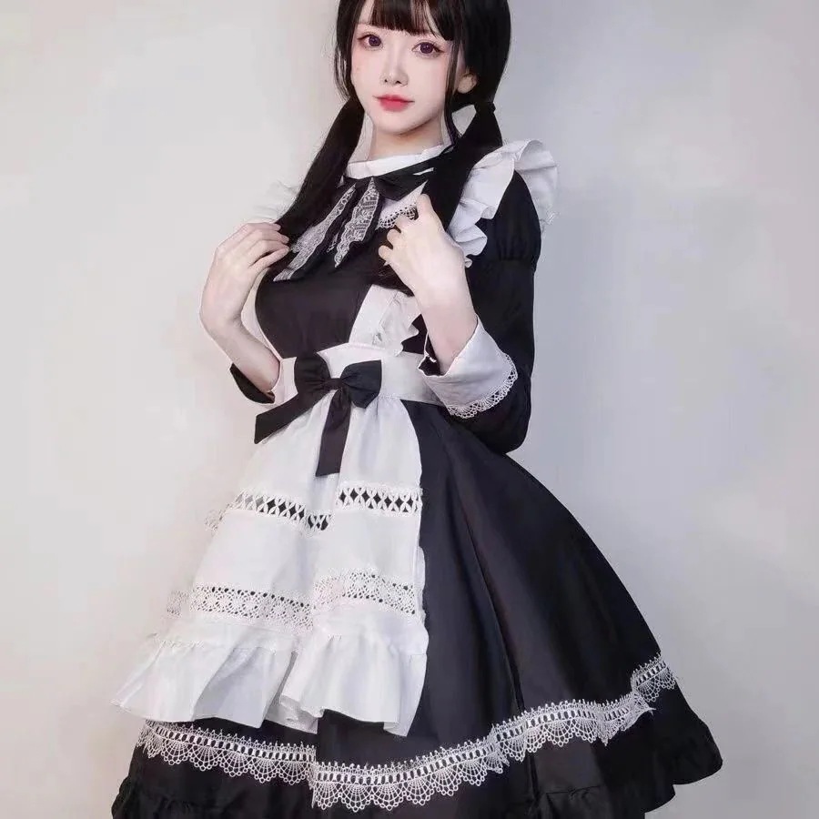 2025 新人荷メイド服 長袖のメイド服 超かわいいロリスーツ ロリス 大人用 マルチスタイル可愛いロリータ ビッグサイズ メイド服 仮装ス制服