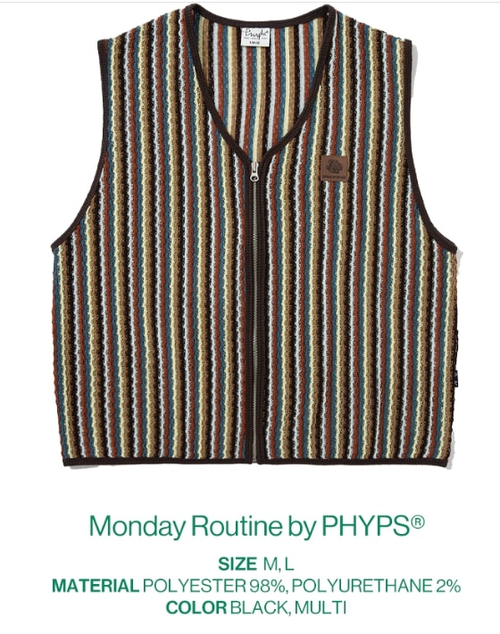 PHYPSストライプジップアップマルチ