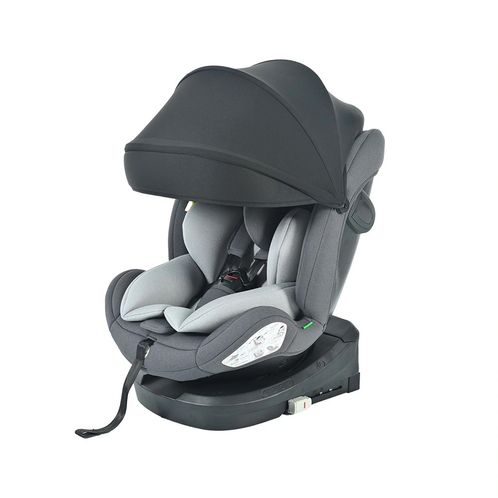 【国内即日発送】【ドリンクホルダー追加】【トップテザー】チャイルドシート 新生児 ISOFIX 0歳～12歳 360度回転式 40～150cm ジュニアシート 調節可能 洗える 超広いキャノピー付き