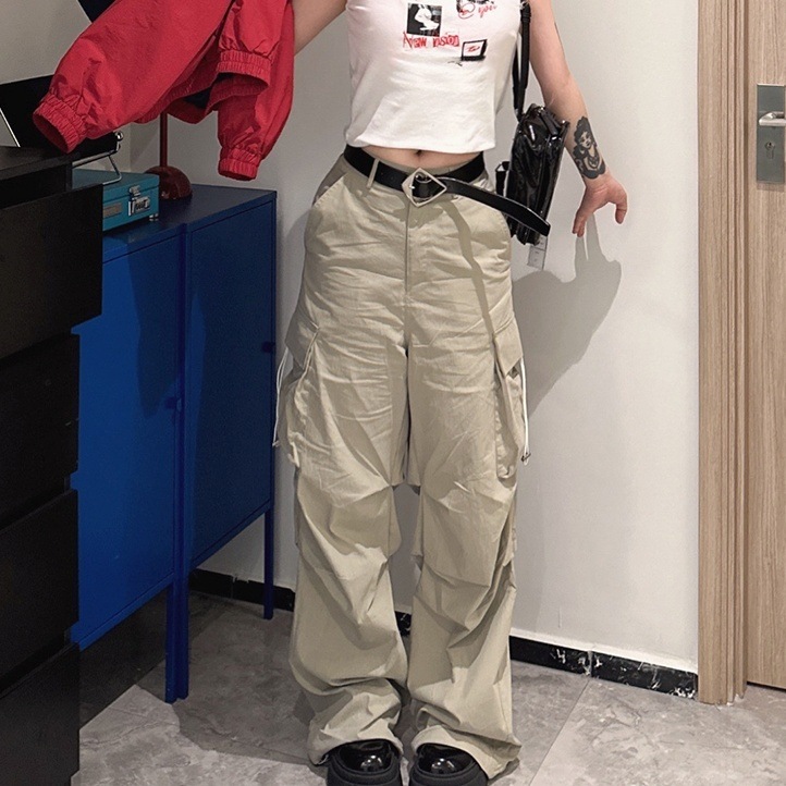 ボトムス パンツ ズボン ロングパンツ カーゴパンツ ポケット ロング丈 かわいい 大人可愛い きれいめ カジュアル おしゃれ かっこい 大人女子 こなれ感 レトロ ラフ ルーズ 個性的 主役級