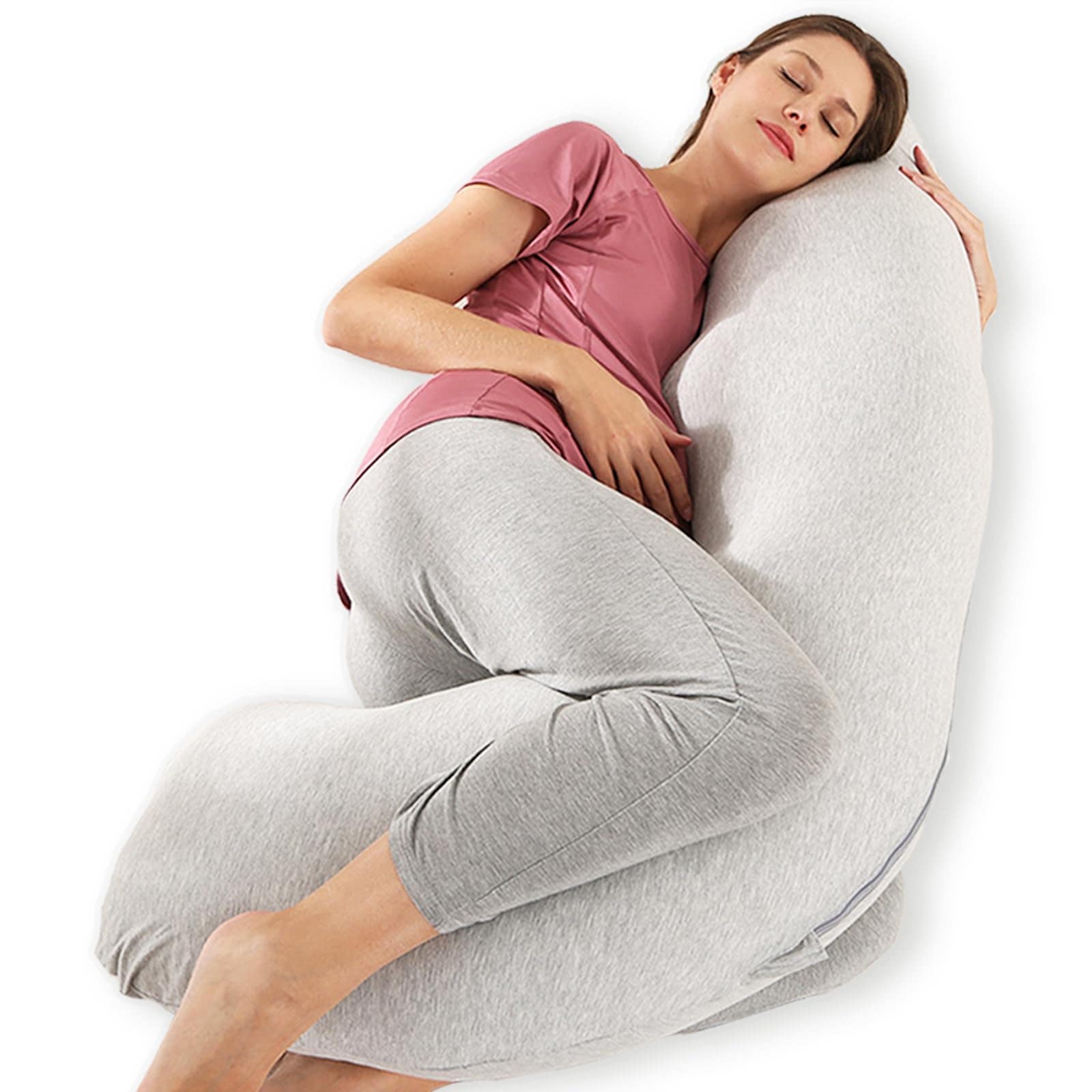 NooyaStyle 抱き枕【理学療法士監修・寝姿勢をサポート】男性用 だきまくら 妊婦 授乳用 クッション 洗える 【2つのカバー付き・夏は冷感接触に】 body pillow 大きいサイズ 体圧分
